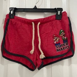 Super Mario wide leg pj shorts with string tie size small